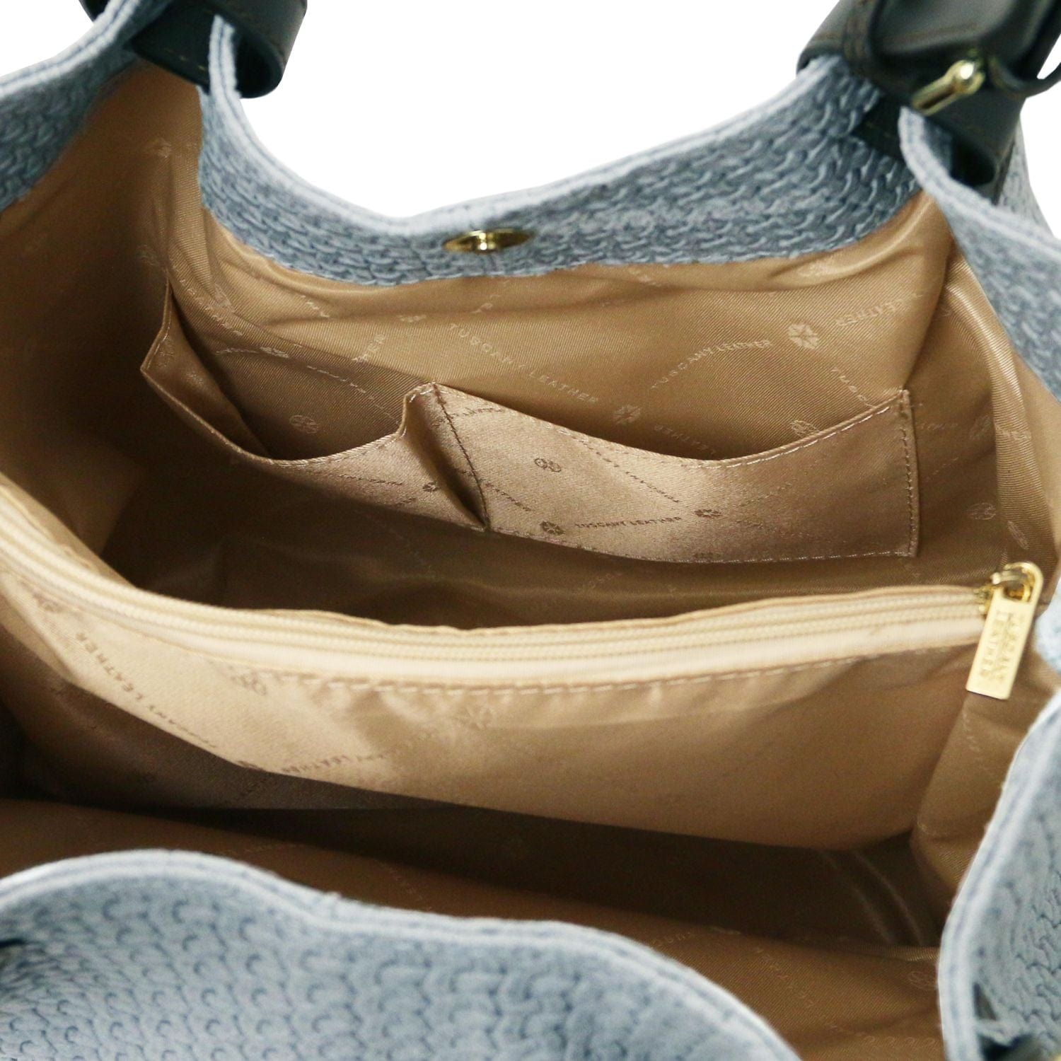 TL KeyLuck - Woven printed leather shopping bag | TL141573 - Premium Leather shoulder bags - Shop now at San Rocco Italia