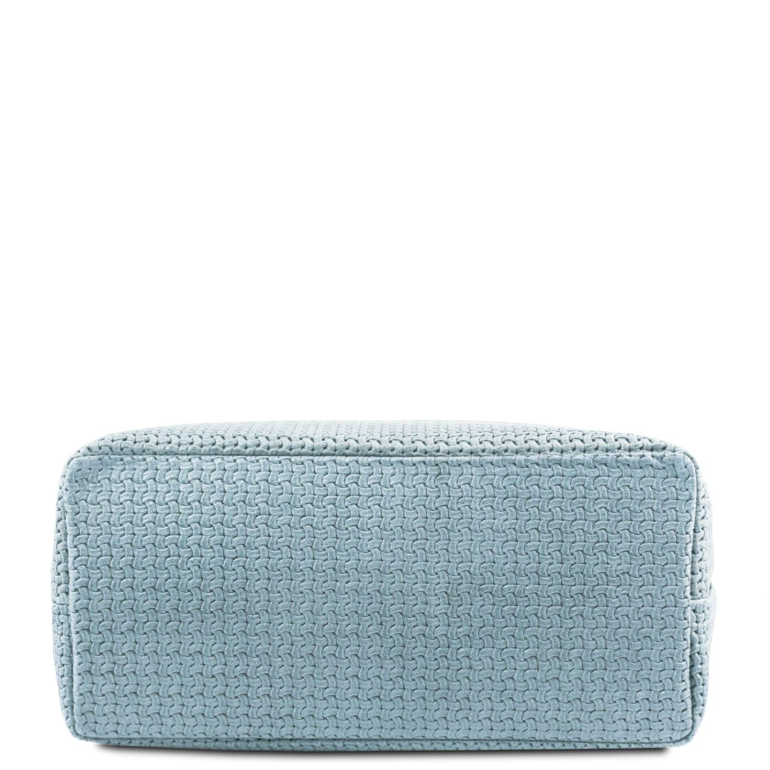 TL KeyLuck - Woven printed leather shopping bag | TL141573 - Premium Leather shoulder bags - Shop now at San Rocco Italia