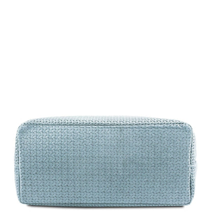 TL KeyLuck - Woven printed leather shopping bag | TL141573 - Premium Leather shoulder bags - Shop now at San Rocco Italia