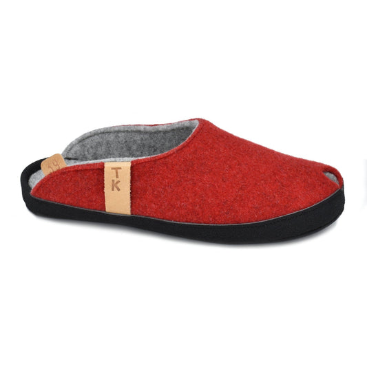 Slippers TOKU Brussels Wool Slippers - Red San Rocco Italia