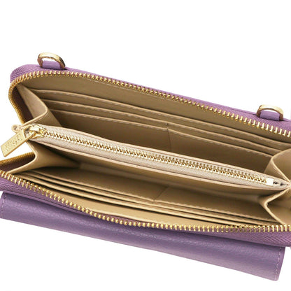 Urania - Leather phone wallet with strap | TL142433 - Premium Leather shoulder bags - Shop now at San Rocco Italia
