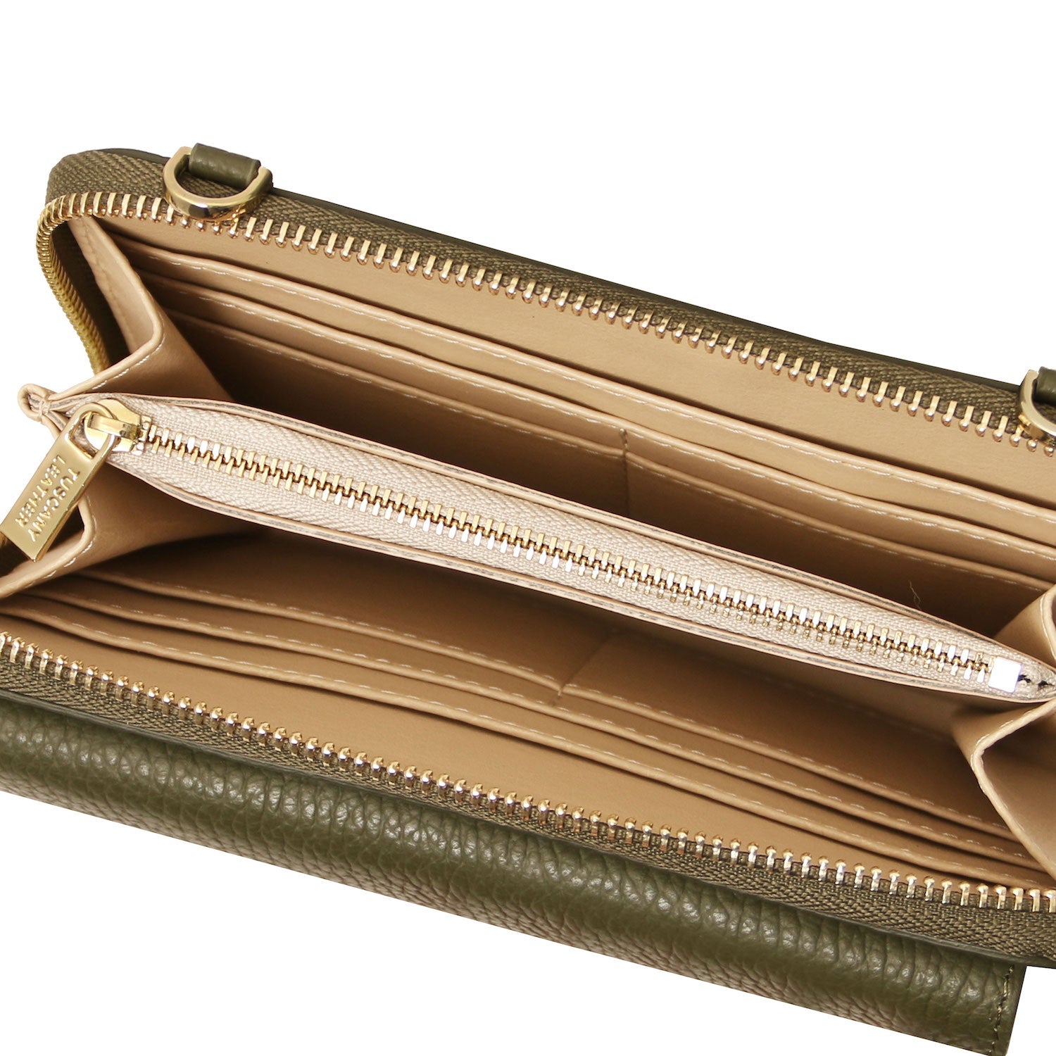Leather shoulder bags Urania - Leather phone wallet with strap | TL142433 San Rocco Italia