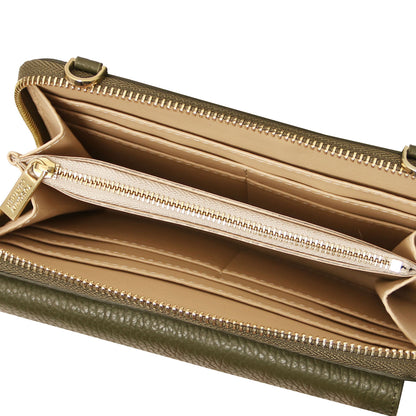 Leather shoulder bags Urania - Leather phone wallet with strap | TL142433 San Rocco Italia