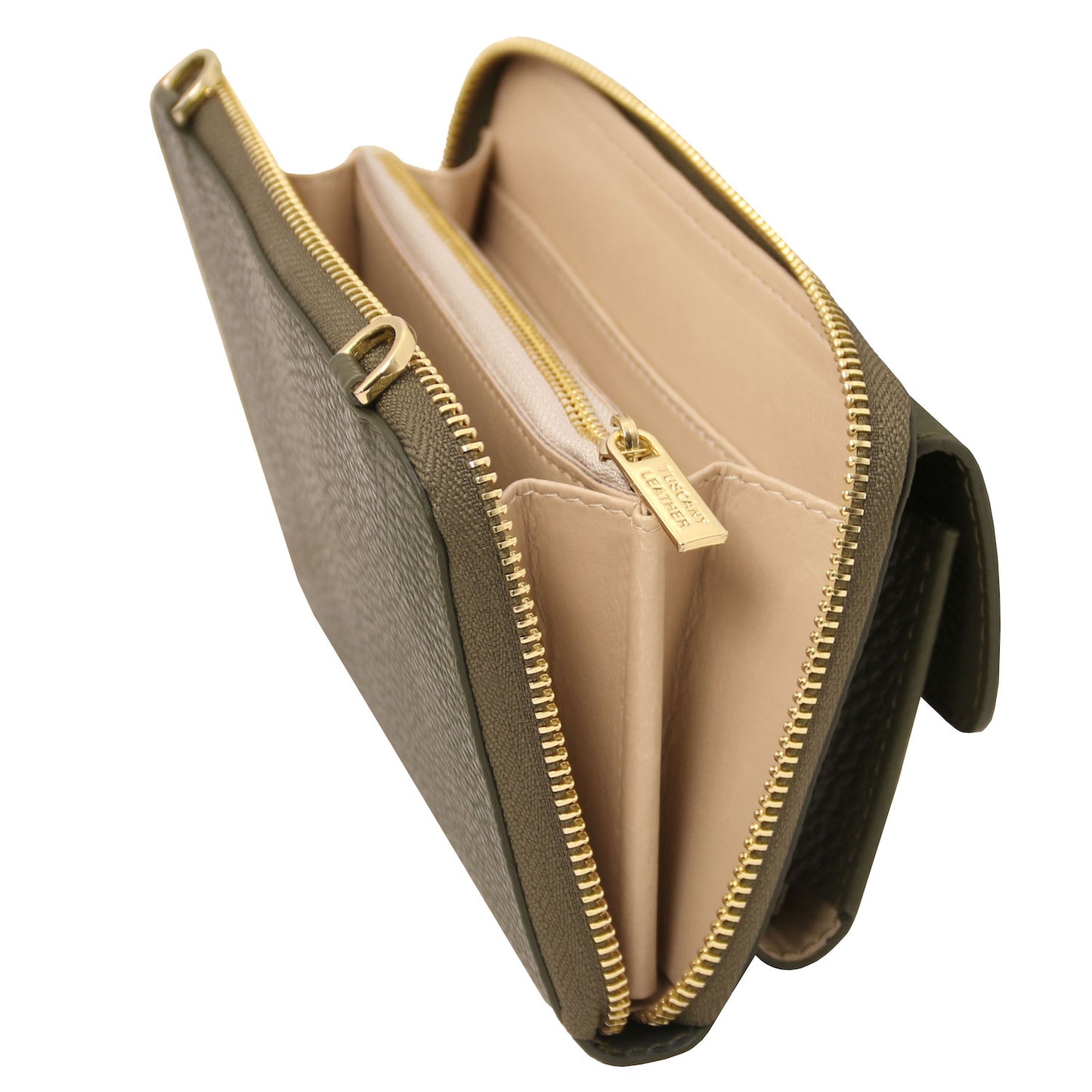 Leather shoulder bags Urania - Leather phone wallet with strap | TL142433 San Rocco Italia