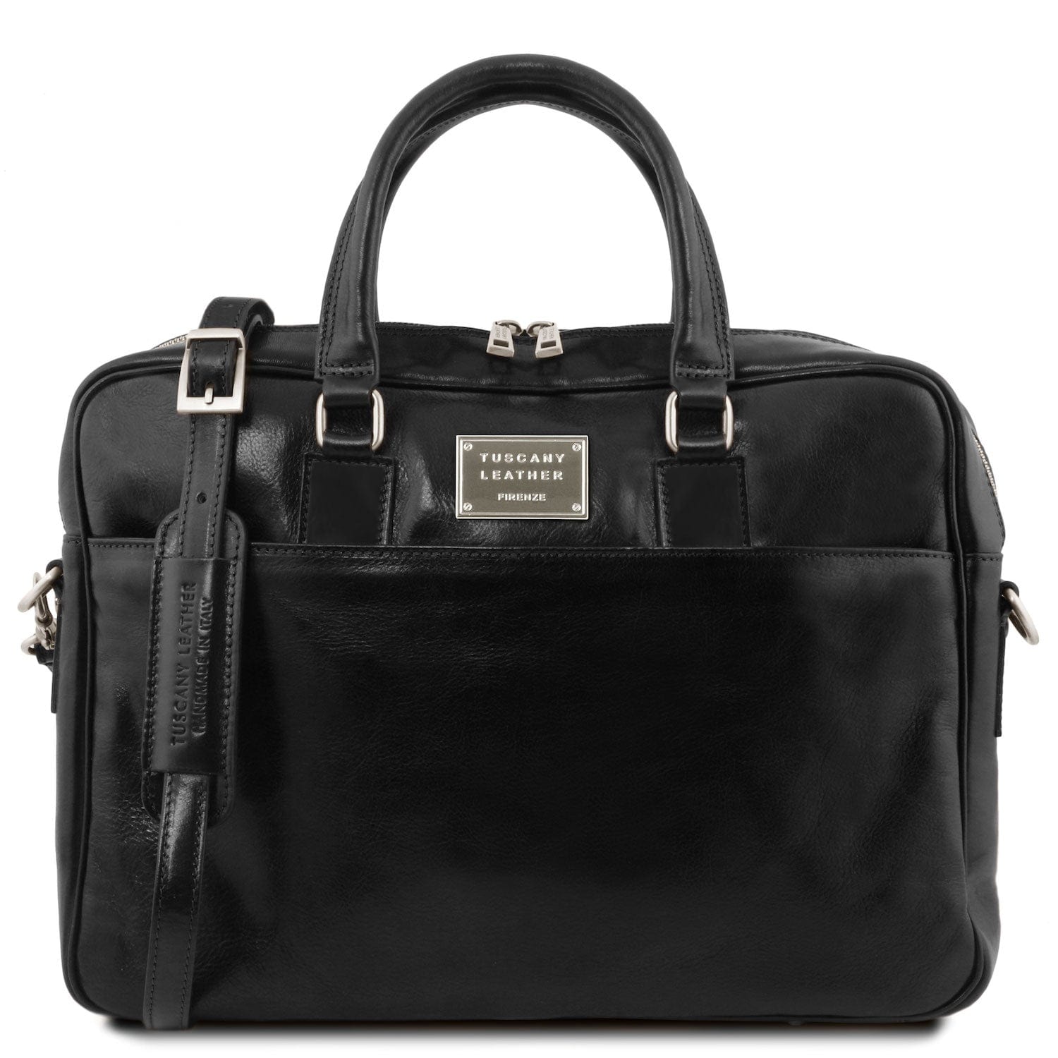 Urbino - Leather laptop briefcase with front pocket | TL141241 - Premium Leather laptop bags - Shop now at San Rocco Italia