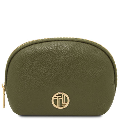 Travel leather accessories Forest Green Vera - Soft leather toiletry case | TL142438 San Rocco Italia