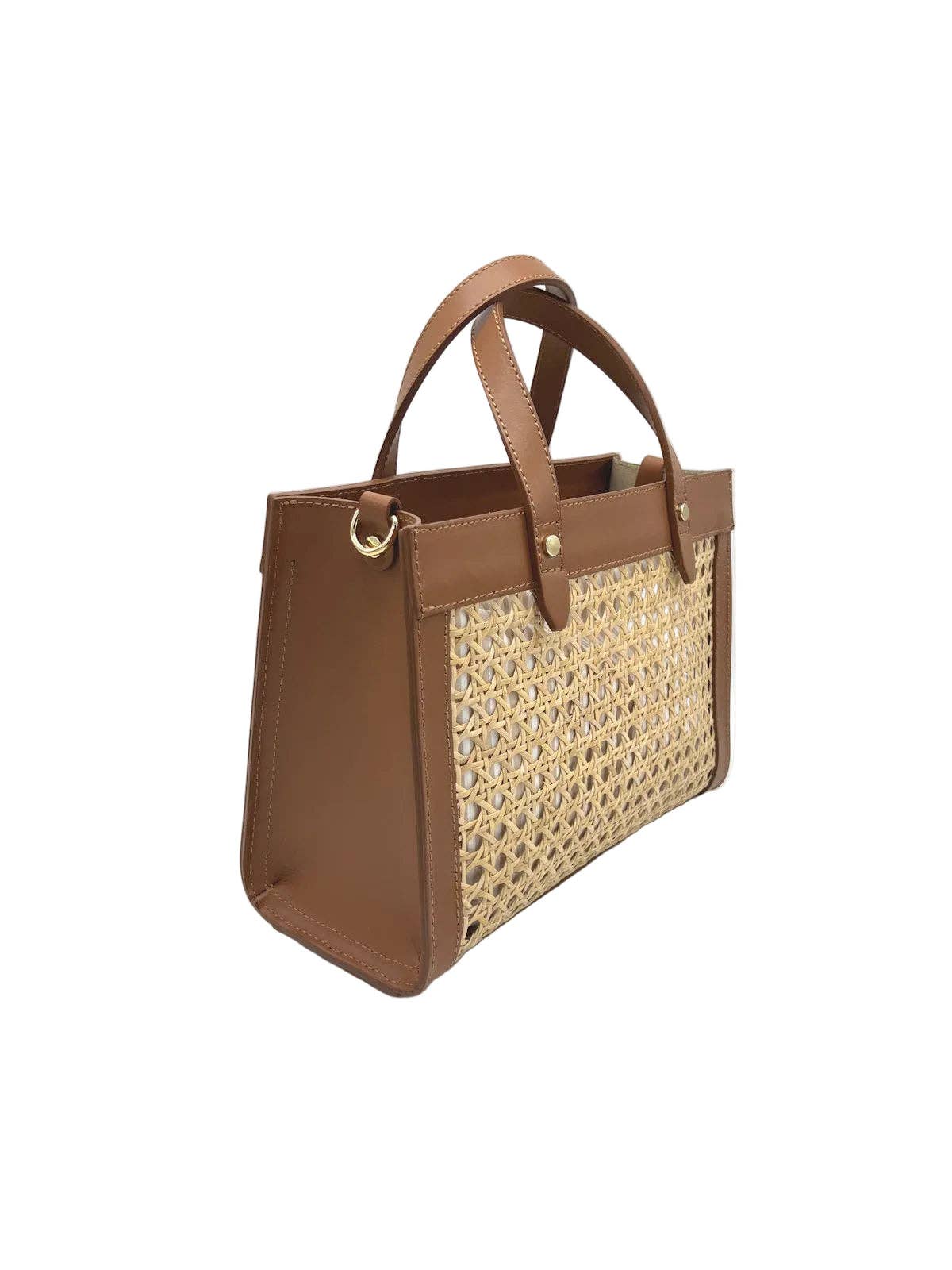 Viareggio - Woven Straw & Leather Tote Bag