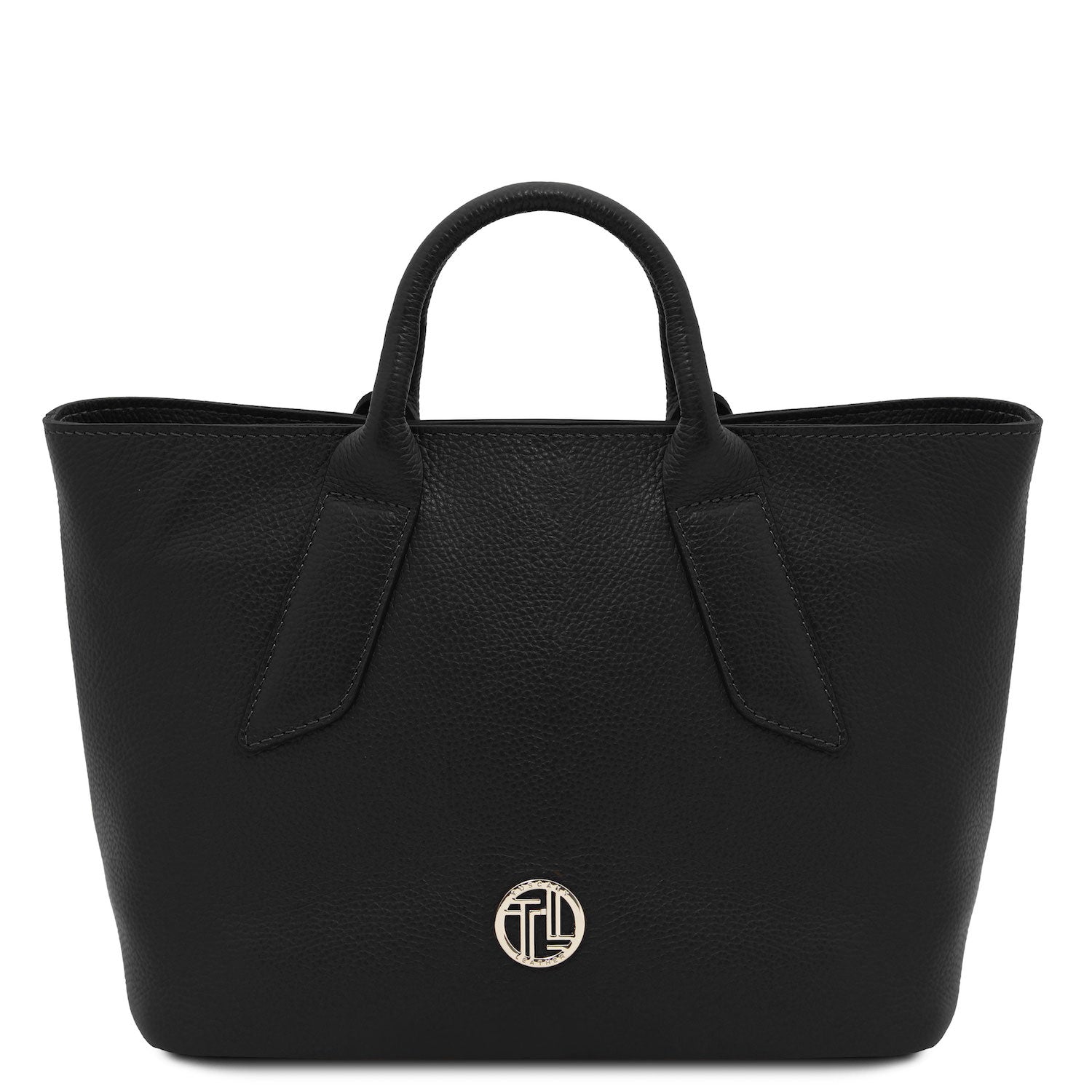 Leather handbags Black Viva - Italian leather tote bag | TL142498 San Rocco Italia