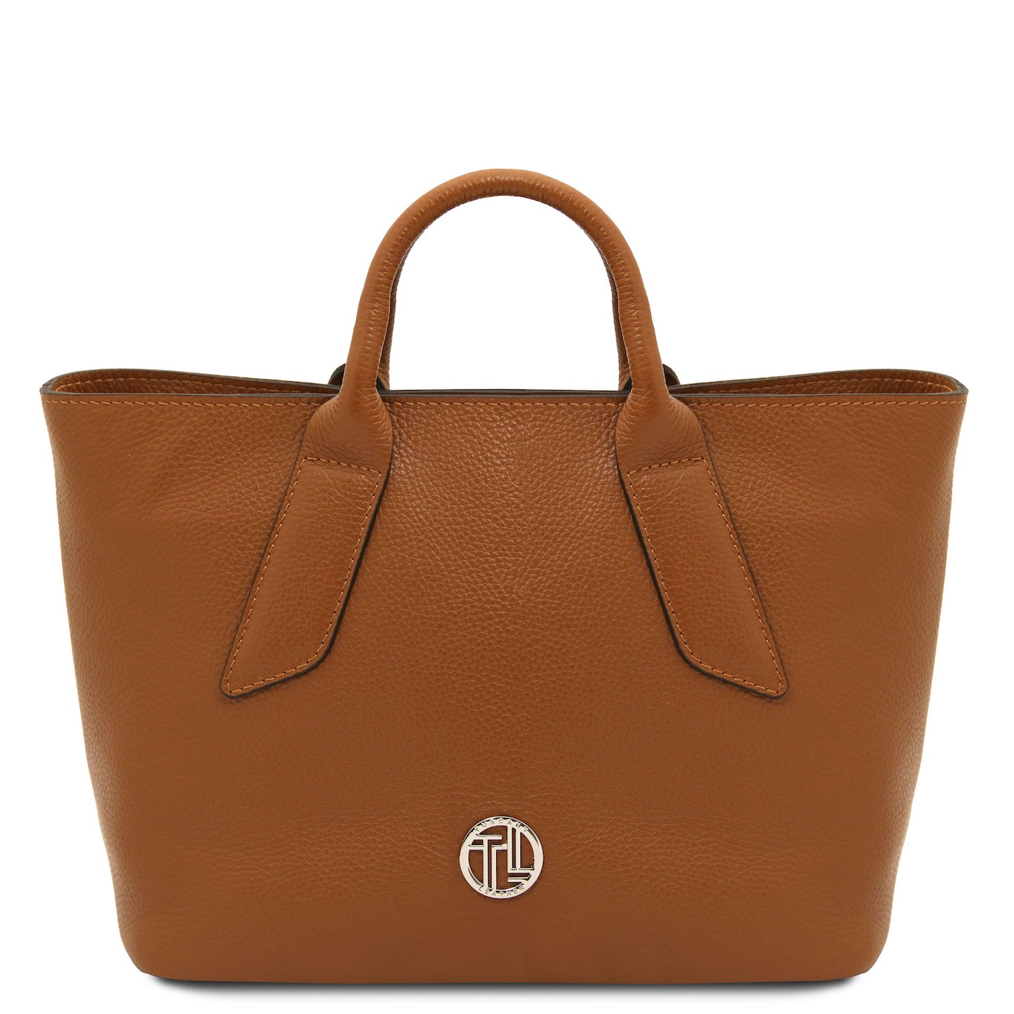 Leather handbags Cognac Viva - Italian leather tote bag | TL142498 San Rocco Italia