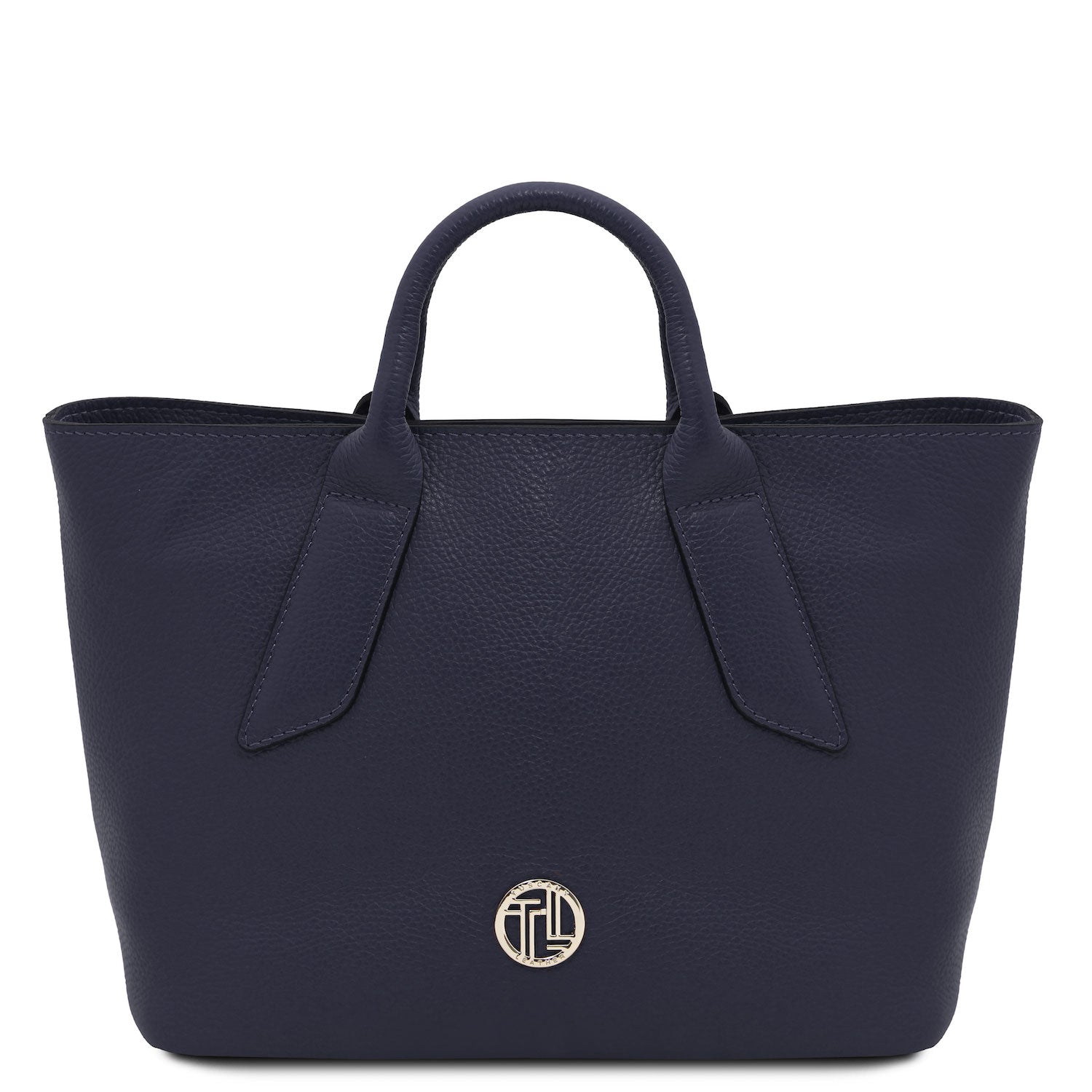 Leather handbags Dark Blue Viva - Italian leather tote bag | TL142498 San Rocco Italia