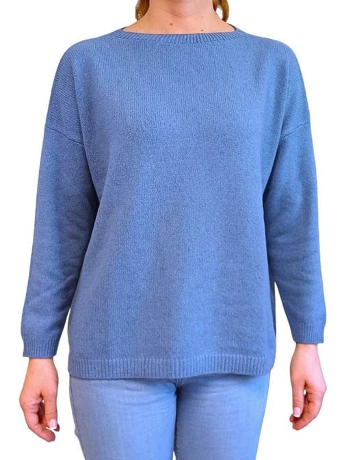 Women's Boat Neck Sweater in Reclaimed Cashmere - Premium Women's Clothing - Shop now at San Rocco Italia