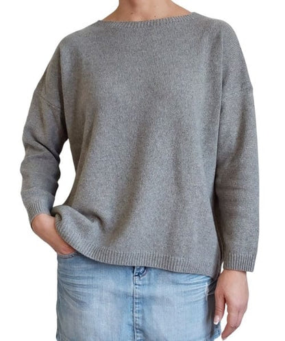 Women's Boat Neck Sweater in Reclaimed Cashmere - Premium Women's Clothing - Shop now at San Rocco Italia