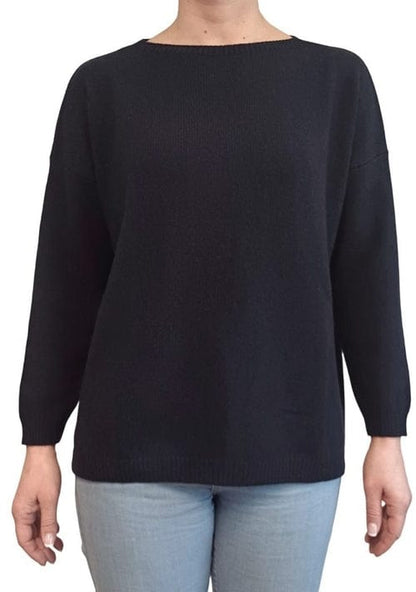 Women's Boat Neck Sweater in Reclaimed Cashmere - Premium Women's Clothing - Shop now at San Rocco Italia