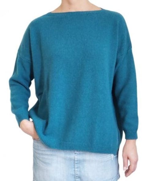 Women's Boat Neck Sweater in Reclaimed Cashmere - Premium Women's Clothing - Shop now at San Rocco Italia