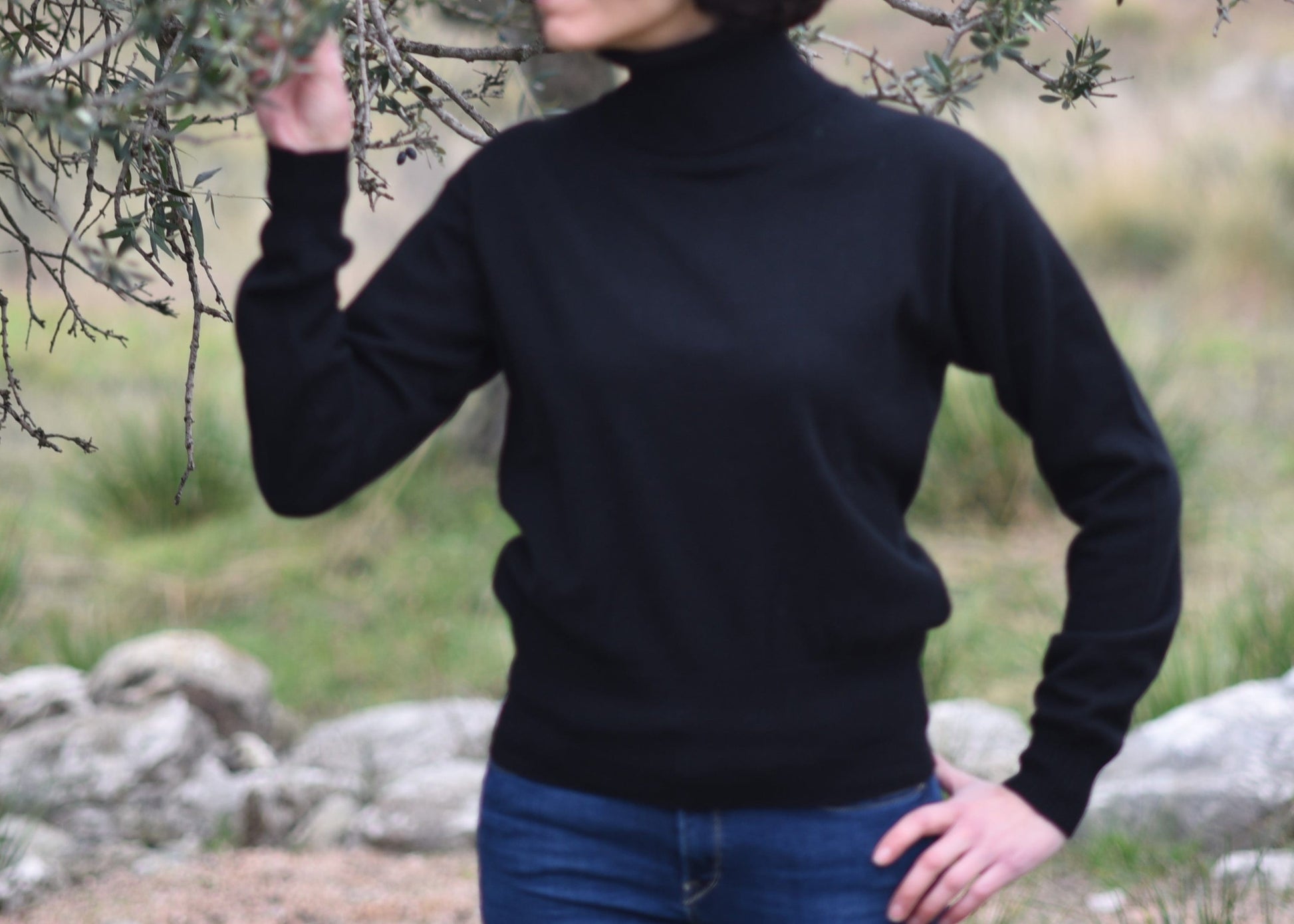 Women's Cashmere Black Turtleneck Sweater - Premium Sweaters - Shop now at San Rocco Italia