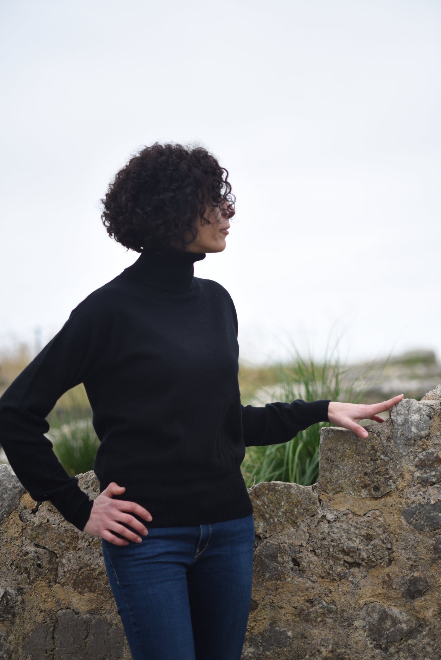 Women's Cashmere Black Turtleneck Sweater - Premium Sweaters - Shop now at San Rocco Italia