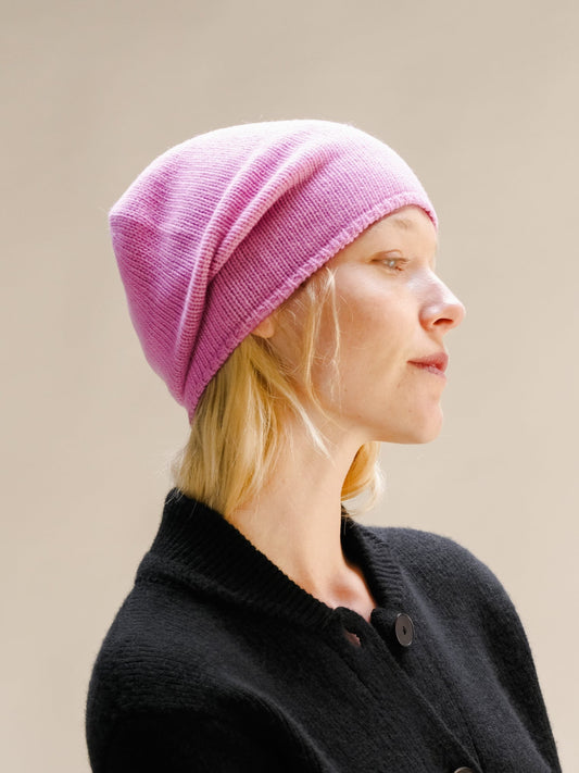 Knitwear Fondant Pink Wool & Cashmere Mix Beanie (3D-Knit) San Rocco Italia
