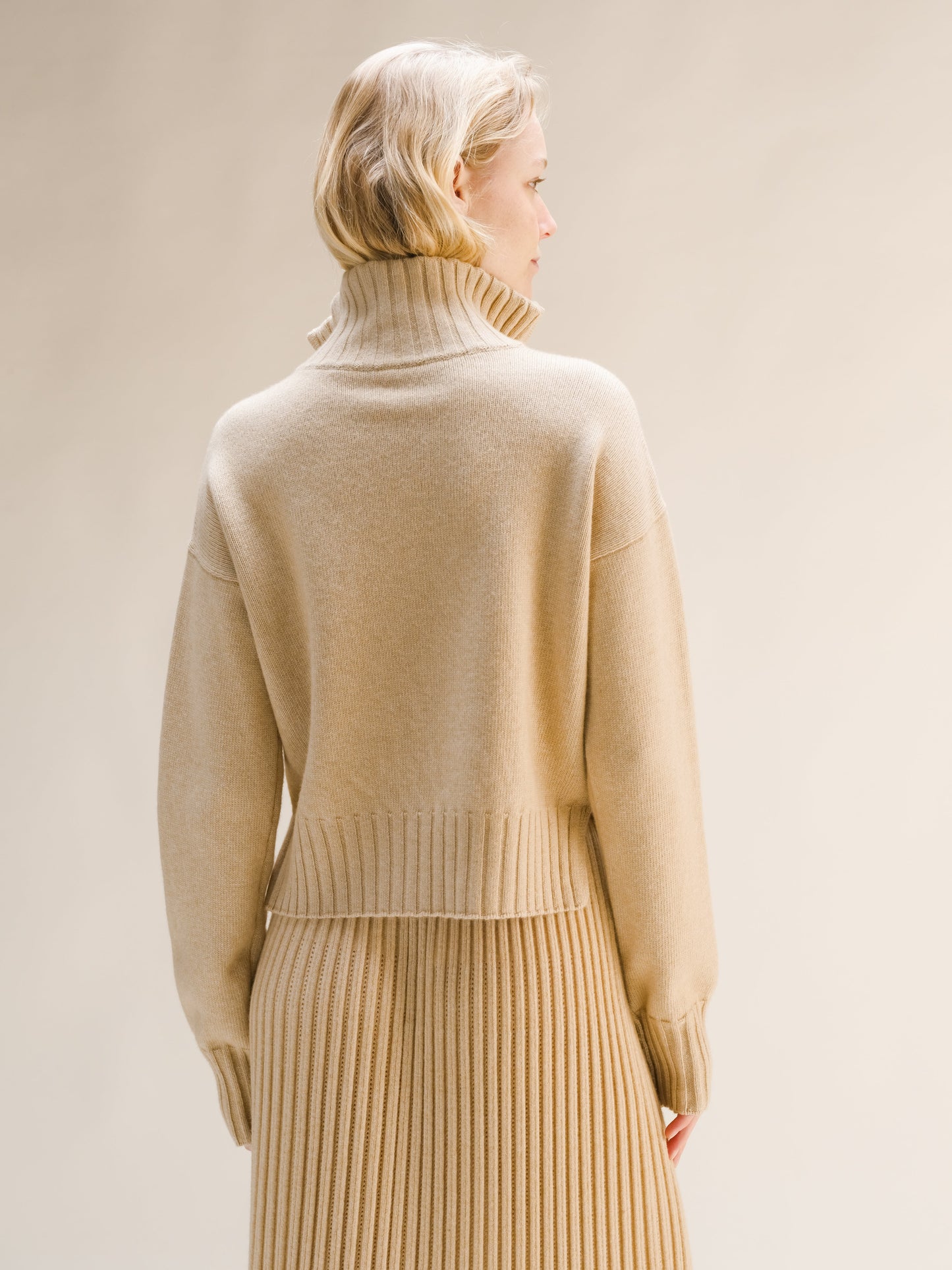 Knitwear Wool & Cashmere Mix High Neck Sweater with Zip San Rocco Italia