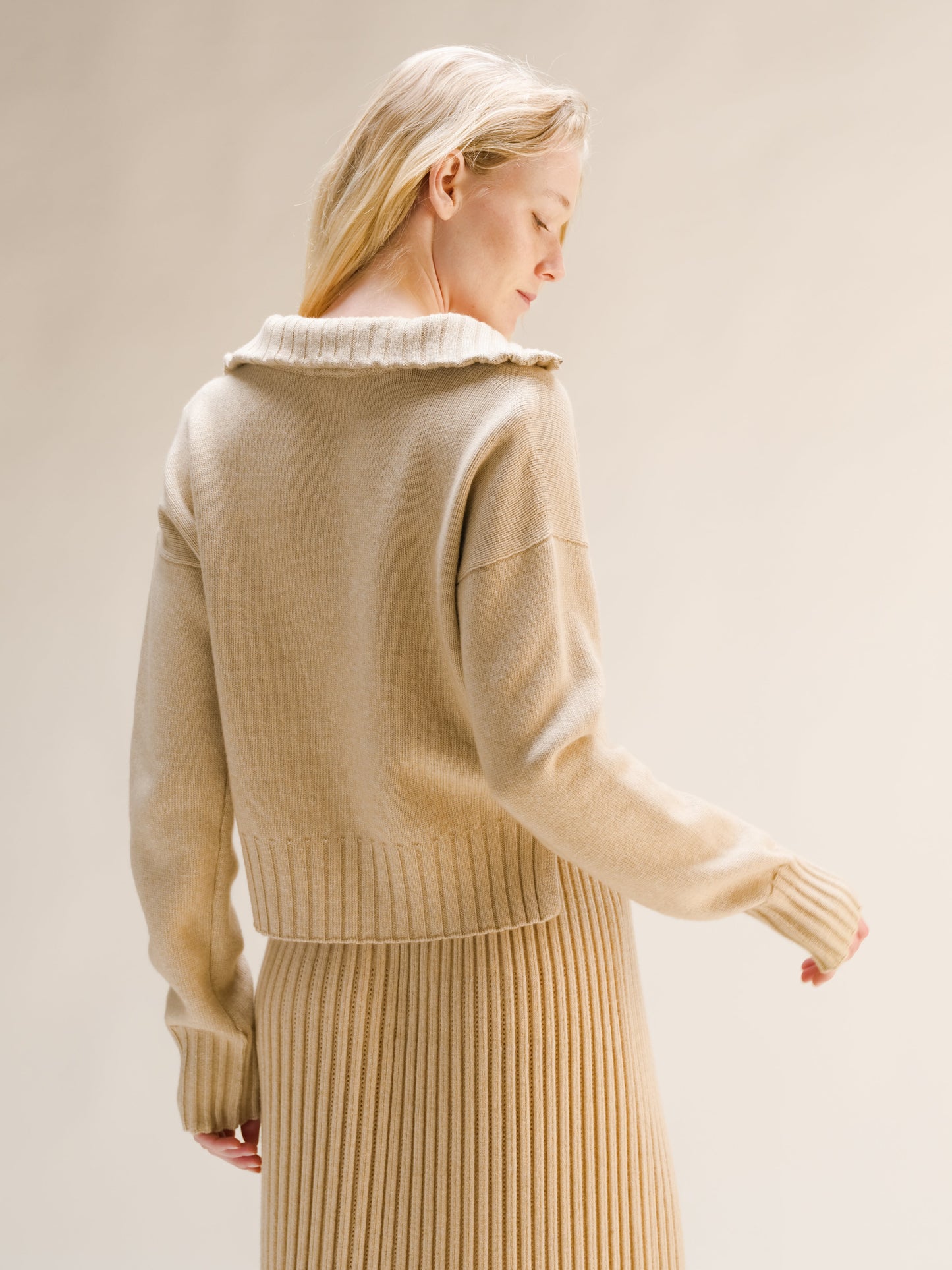 Knitwear Wool & Cashmere Mix High Neck Sweater with Zip San Rocco Italia