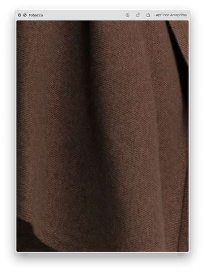 Detailed close-up of soft brown fabric texture of the Wool & Cashmere Mix High Neck Sweater with Zip showing knit weave and material quality.