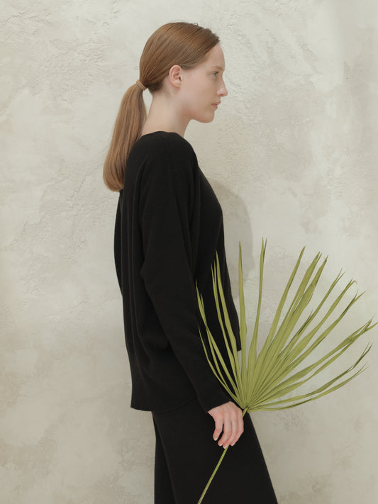 Knitwear Wool & Cashmere Mix Maxi V-Neck Sweater San Rocco Italia