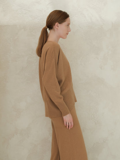 Knitwear Wool & Cashmere Mix Maxi V-Neck Sweater San Rocco Italia