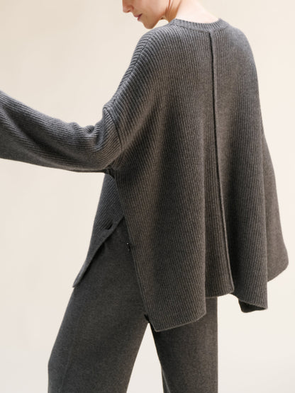 Knitwear Wool & Cashmere Mix Oversized Cape Sweater San Rocco Italia