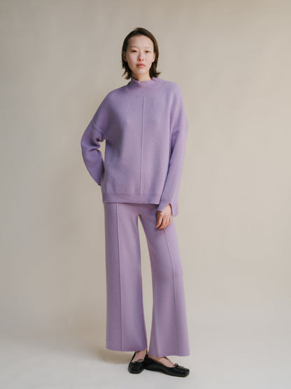 Knitwear Wool & Cashmere Mix Solid Maxi Turtleneck Sweater San Rocco Italia