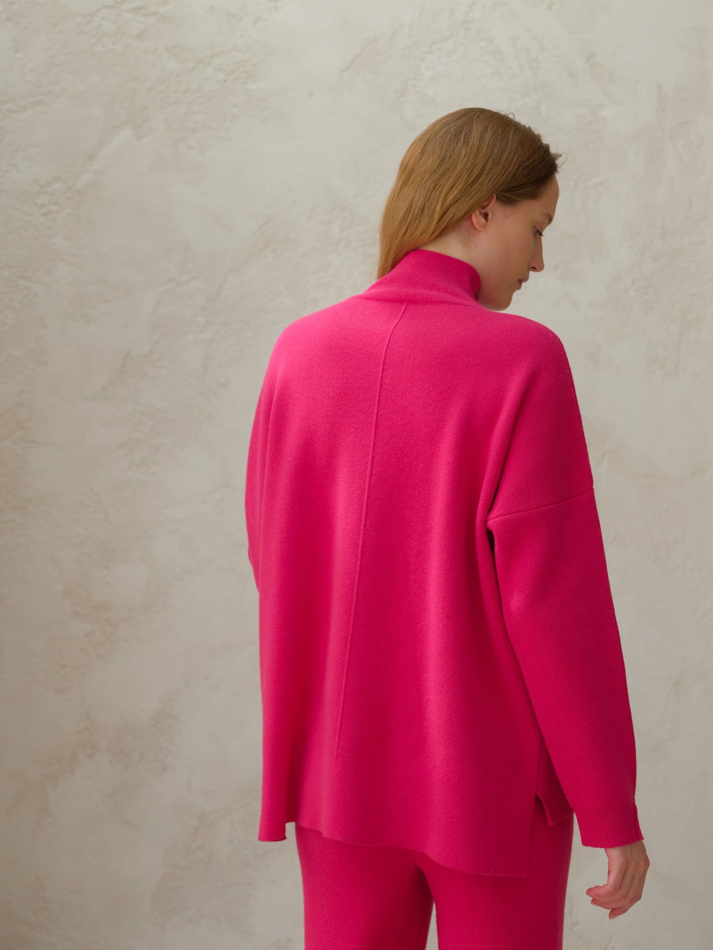 Knitwear Wool & Cashmere Mix Solid Maxi Turtleneck Sweater San Rocco Italia