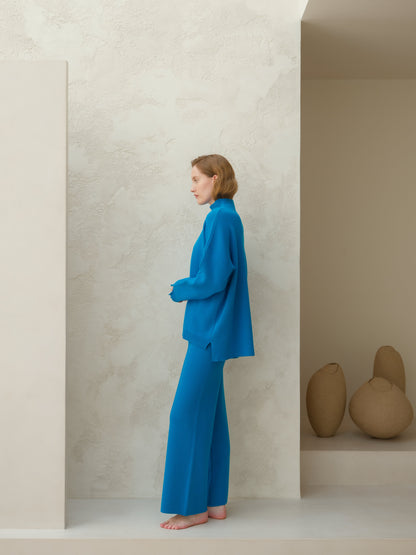 Knitwear Wool & Cashmere Mix Solid Maxi Turtleneck Sweater San Rocco Italia