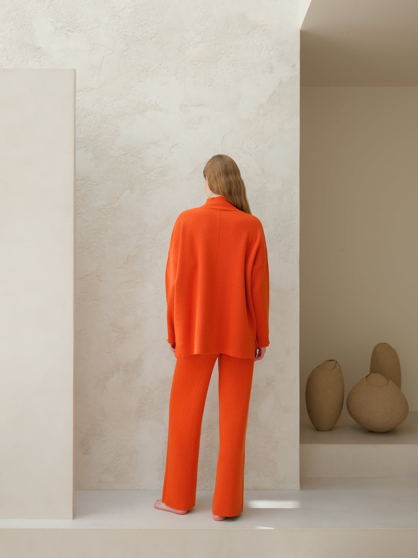 Knitwear Wool & Cashmere Mix Solid Maxi Turtleneck Sweater San Rocco Italia