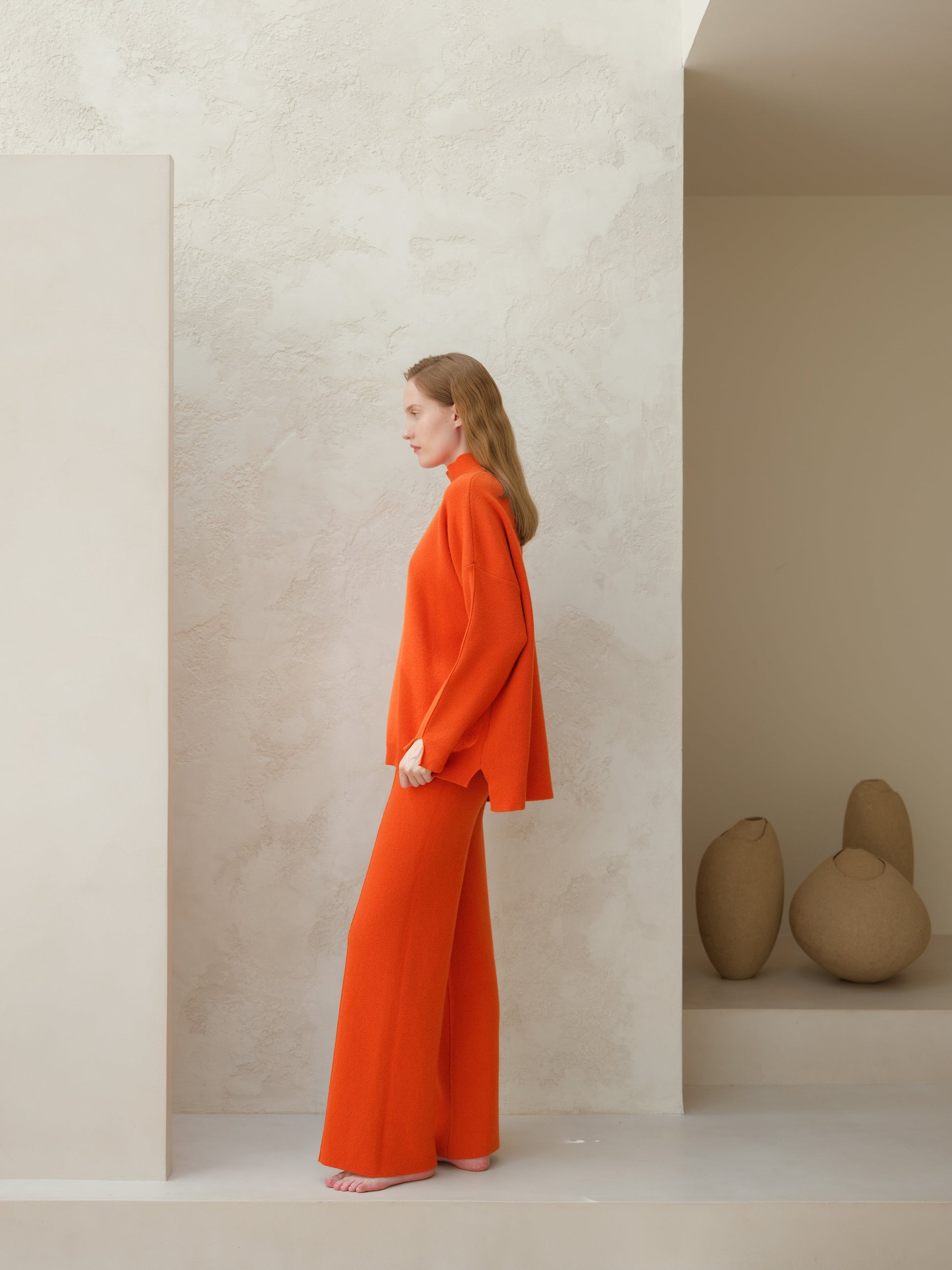 Knitwear Wool & Cashmere Mix Solid Maxi Turtleneck Sweater San Rocco Italia