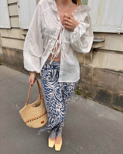 Handbag & Wallet Accessories Zola - Handmade Natural Raffia Tote Bag - Pastel Green and Amber San Rocco Italia