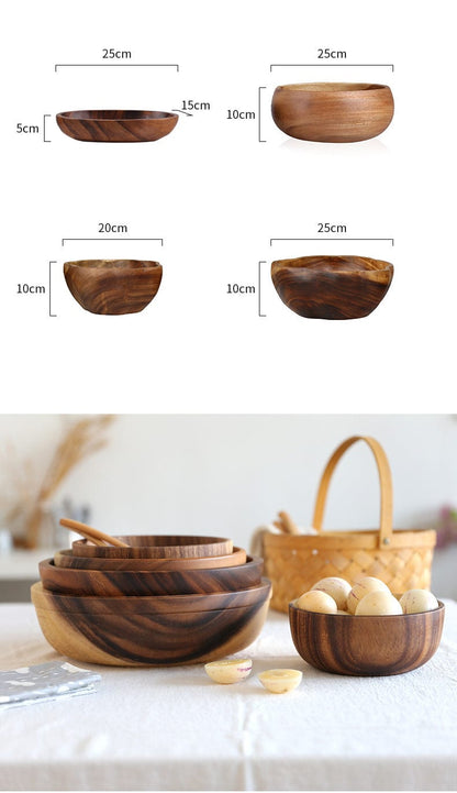 Solid Acacia Wood Nesting Bowls - Premium Bowls - Just €15.95! Shop now at San Rocco Italia
