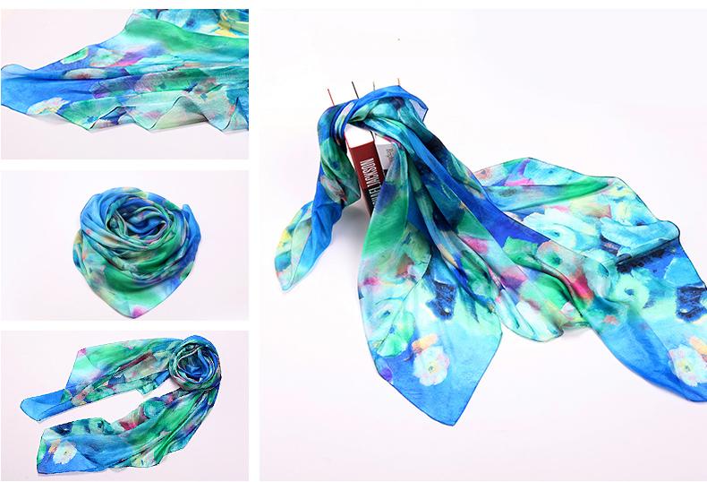 Large, Sheer Genuine Mulberry Silk Scarf | 175 x 110 cm (approx. 69 x 43 inches) - Premium Accessories - Shop now at San Rocco Italia