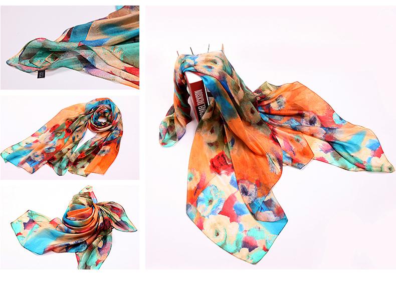 Large, Sheer Genuine Mulberry Silk Scarf | 175 x 110 cm (approx. 69 x 43 inches) - Premium Accessories - Shop now at San Rocco Italia