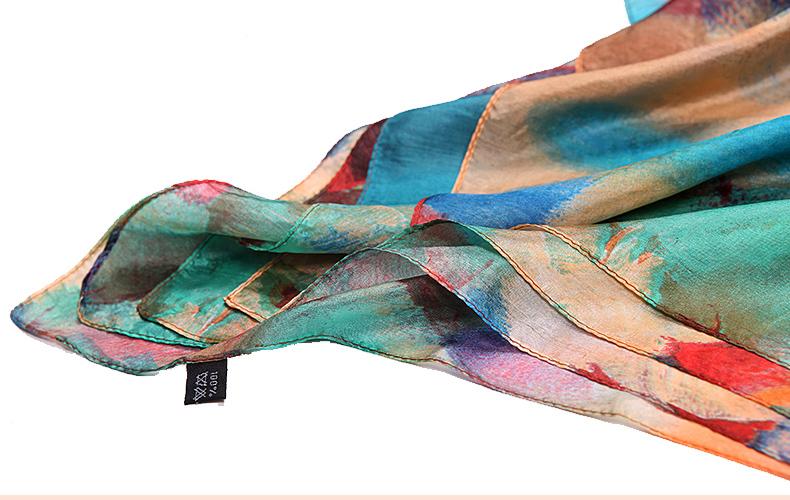 Large, Sheer Genuine Mulberry Silk Scarf | 175 x 110 cm (approx. 69 x 43 inches) - Premium Accessories - Shop now at San Rocco Italia