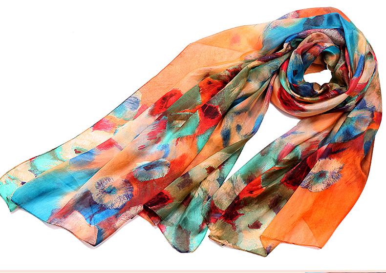 Large, Sheer Genuine Mulberry Silk Scarf | 175 x 110 cm (approx. 69 x 43 inches) - Premium Accessories - Shop now at San Rocco Italia