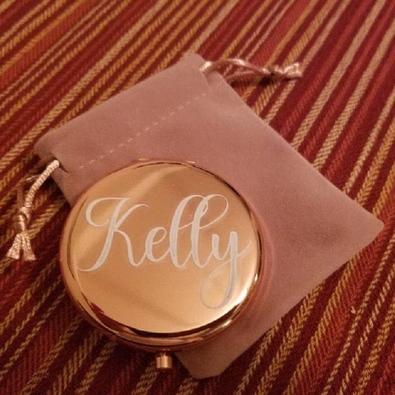 Personalised Double-Sided Pocket Makeup Mirror - Premium Accessories - Mirror - Shop now at San Rocco Italia