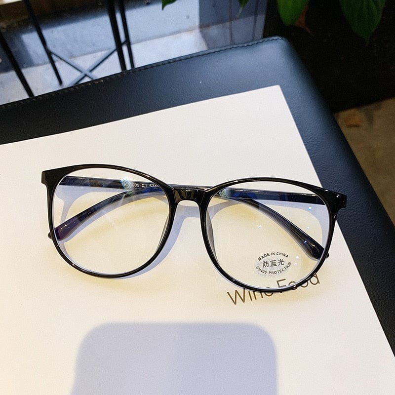 Oversized, Round Blue Light Blocking Glasses - Premium Accessories - Shop now at San Rocco Italia