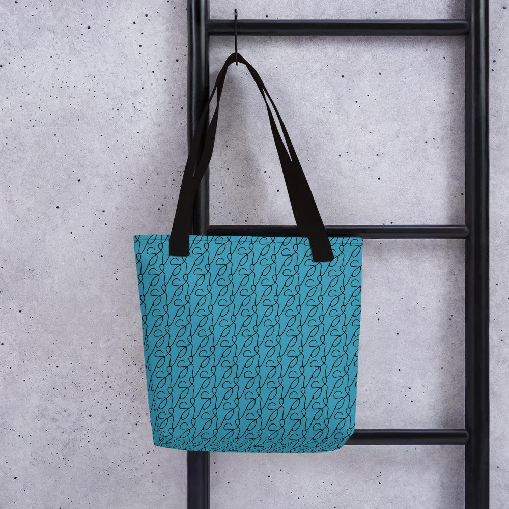 Teal Logo Tote Bag San Rocco Italia