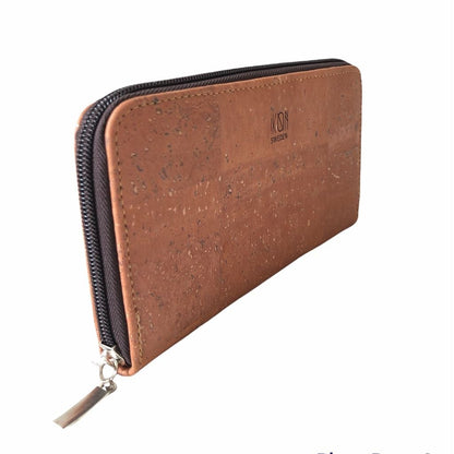 Cork Vegan Leather Zip Wallet for Women - Rosy Brown - Premium Bags & Wallets - Just €85.95! Shop now at San Rocco Italia