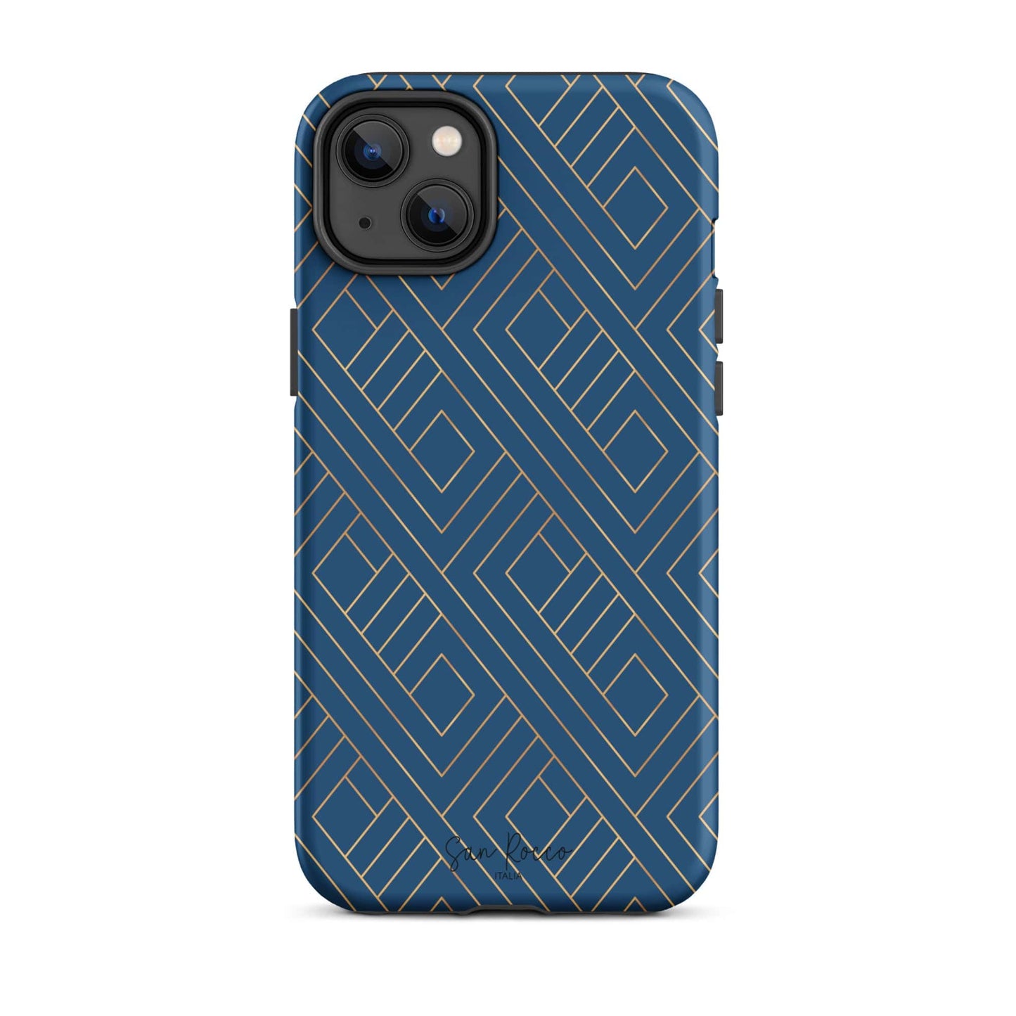 Blue and Gold Tough Case for iPhone® - Premium  - Shop now at San Rocco Italia