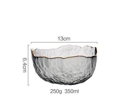 Iceberg Glass Bowl with Gilded Edge - Bowl -  sanroccoitalia.it