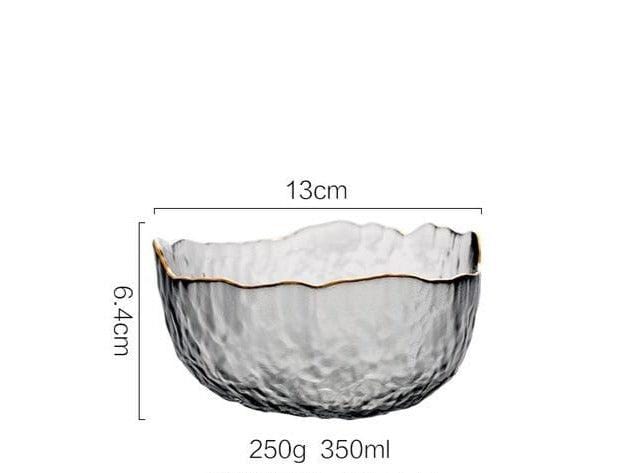 Iceberg Glass Bowl with Gilded Edge - Premium Bowl - Shop now at San Rocco Italia