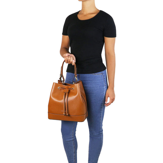 Bucket Bag Minerva - Leather bucket bag | TL142145 San Rocco Italia