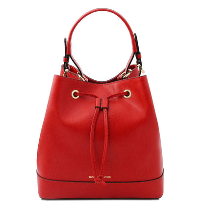 Minerva - Leather bucket bag | TL142145 - Premium Bucket Bag - Just €140.30! Shop now at San Rocco Italia