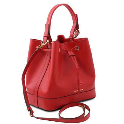 Minerva - Leather bucket bag | TL142145 - Premium Bucket Bag - Shop now at San Rocco Italia