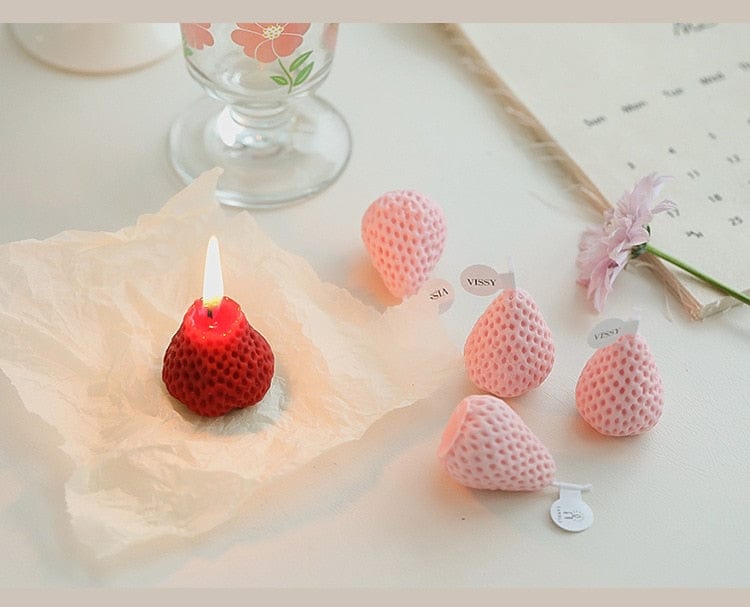 Scented Soy Wax Strawberry Candles - San Rocco Italia