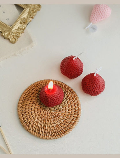 Scented Soy Wax Strawberry Candles - San Rocco Italia